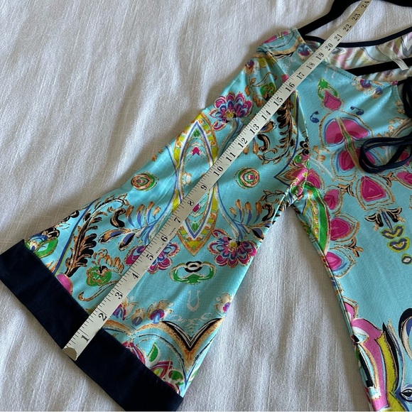 Tua Womens Dress Colorful Art To Wear Floral Print Preppy Sz S Boho Dopamine - Picture 5 of 6